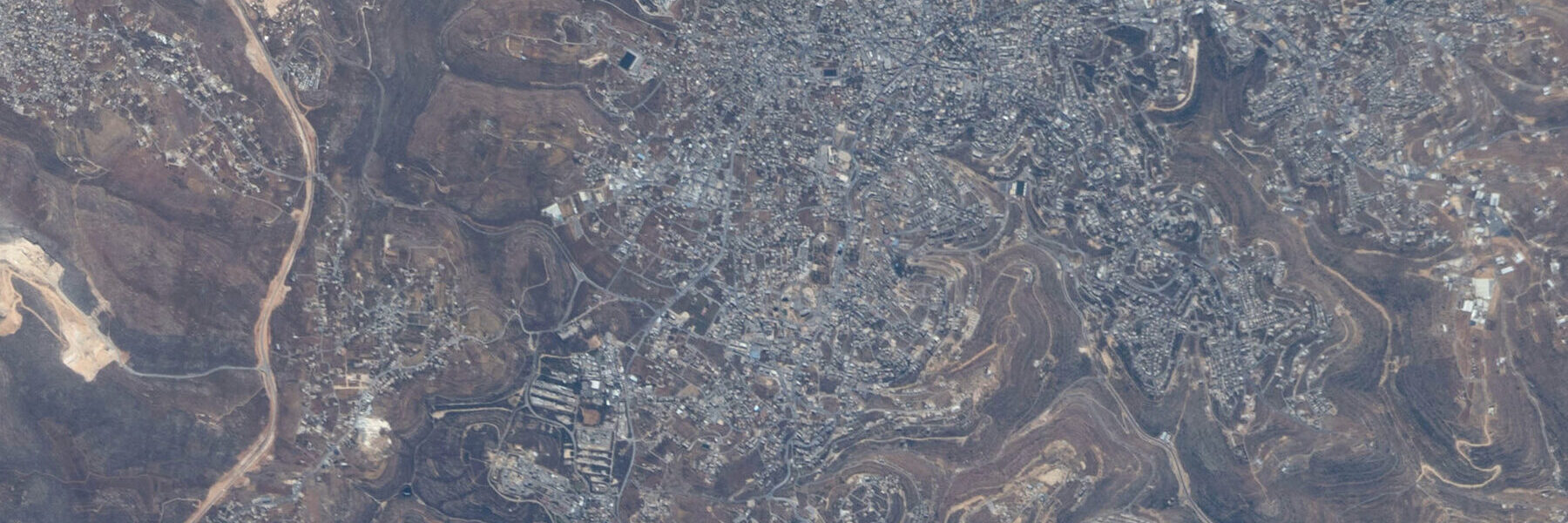 Jerusalem from the International Space Station, west half